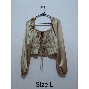 F21 Front Tie Crop Top